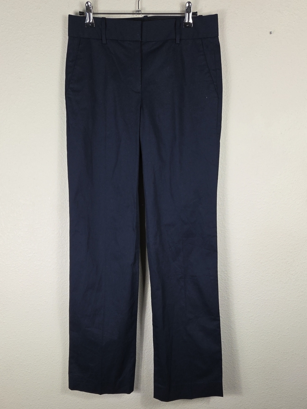 NWT J.Crew Café Trouser Navy Blue Pants Size Style 43312 Straight Leg
